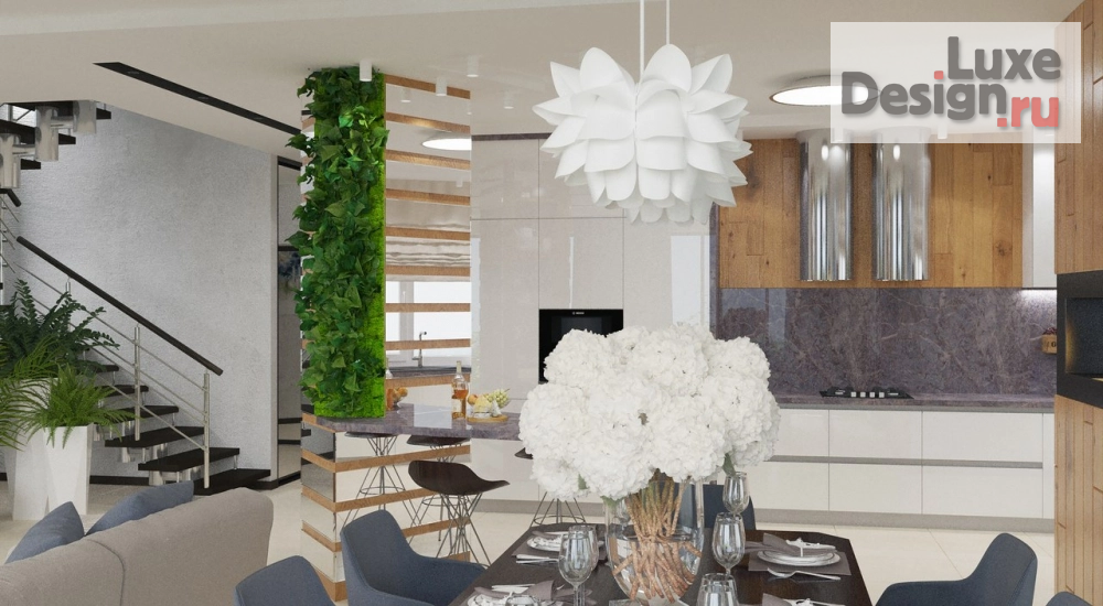 Дизайн интерьера коттеджа "Загородный коттедж" (фото 3) от дизайнера Глухова Елена Юрьевна Дизайн интерьера коттеджа "Загородный коттедж" (фото 3)