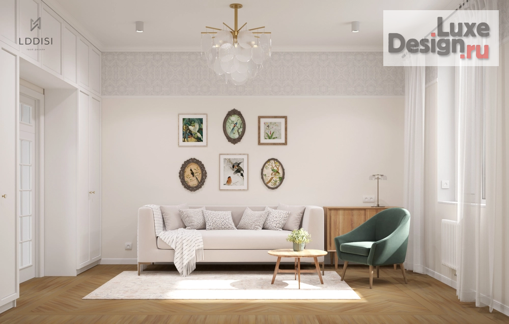 Дизайн интерьера двухкомнатной квартиры "Проект «Советская романтика»" (фото 6)