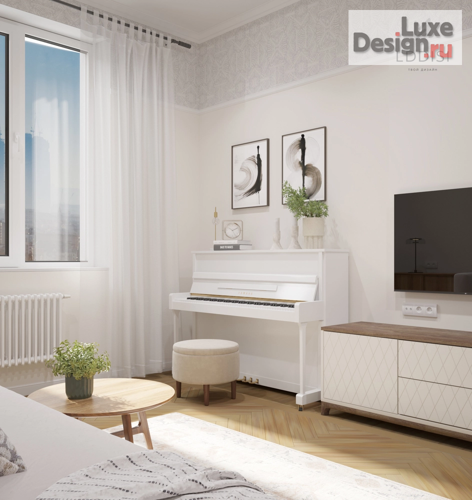 Дизайн интерьера двухкомнатной квартиры "Проект «Советская романтика»" (фото 2) от дизайнера Дадонова Лусине LDDISI Дизайн интерьера Дизайн интерьера двухкомнатной квартиры "Проект «Советская романтика»" (фото 2)