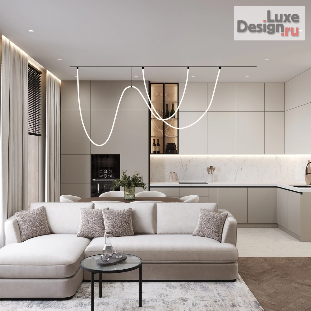 Дизайн интерьера трехкомнатной квартиры "КВАРТИРА 82 кв.м в ЖК Crystal в Москве" (фото 1)