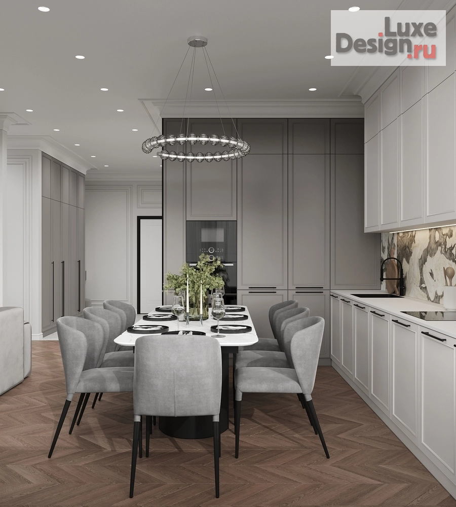 Дизайн интерьера трехкомнатной квартиры "КВАРТИРА 96 кв.м в ЖК Сердце Столицы в Москве" (фото 4)