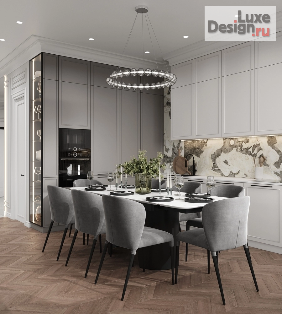 Дизайн интерьера трехкомнатной квартиры "КВАРТИРА 96 кв.м в ЖК Сердце Столицы в Москве" (фото 6)