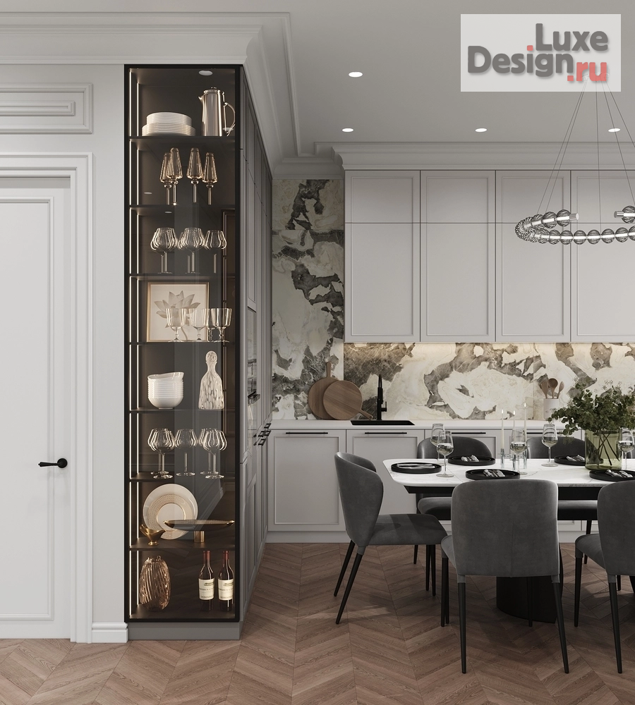 Дизайн интерьера трехкомнатной квартиры "КВАРТИРА 96 кв.м в ЖК Сердце Столицы в Москве" (фото 2)