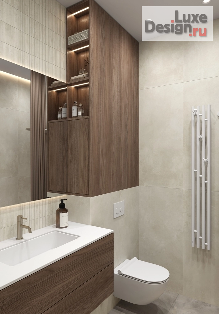 Дизайн интерьера трехкомнатной квартиры "КВАРТИРА 82 кв.м в ЖК Crystal в Москве" (фото 36)