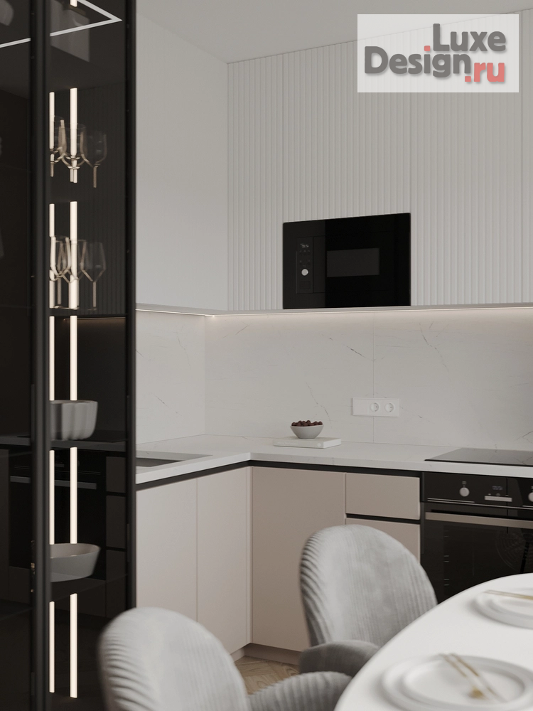 Дизайн интерьера двухкомнатной квартиры "КВАРТИРА 58 кв.м в ЖК 84 Высота в Агалатово" (фото 8) от дизайнера Елизавета Емельянова | Студия дизайна интерьера LEMTERIOR Дизайн интерьера двухкомнатной квартиры "КВАРТИРА 58 кв.м в ЖК 84 Высота в Агалатово" (фото 8)