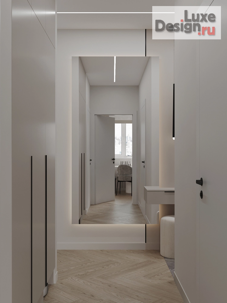 Дизайн интерьера двухкомнатной квартиры "КВАРТИРА 58 кв.м в ЖК 84 Высота в Агалатово" (фото 11) от дизайнера Елизавета Емельянова | Студия дизайна интерьера LEMTERIOR Дизайн интерьера двухкомнатной квартиры "КВАРТИРА 58 кв.м в ЖК 84 Высота в Агалатово" (фото 11)