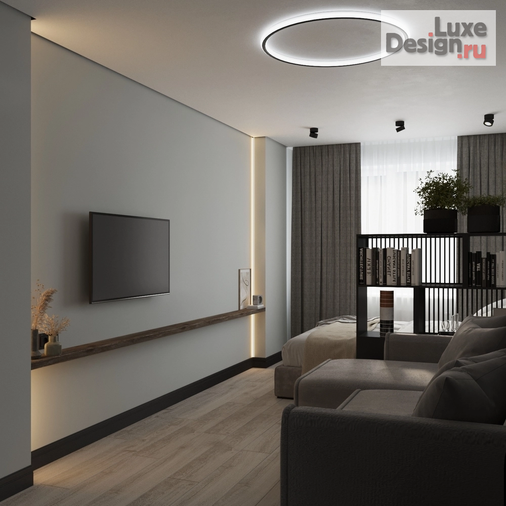 Дизайн интерьера однокомнатной квартиры "Интерьер однокомнатной квартиры г. Самара, ул. Георгия Митерева" (фото 6)