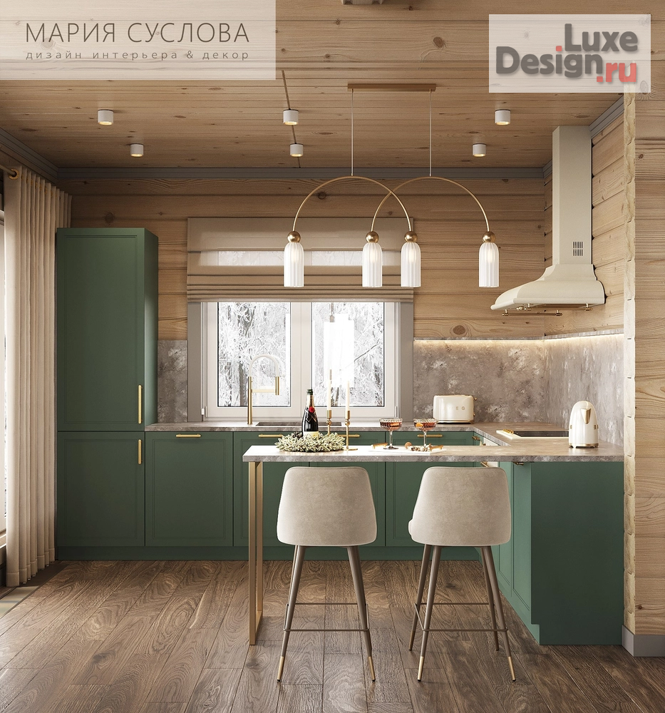 Дизайн интерьера загородного дома "Дизайн-проект частного дома из бруса" (фото 5) от дизайнера Суслова Мария Дизайн интерьера загородного дома "Дизайн-проект частного дома из бруса" (фото 5)