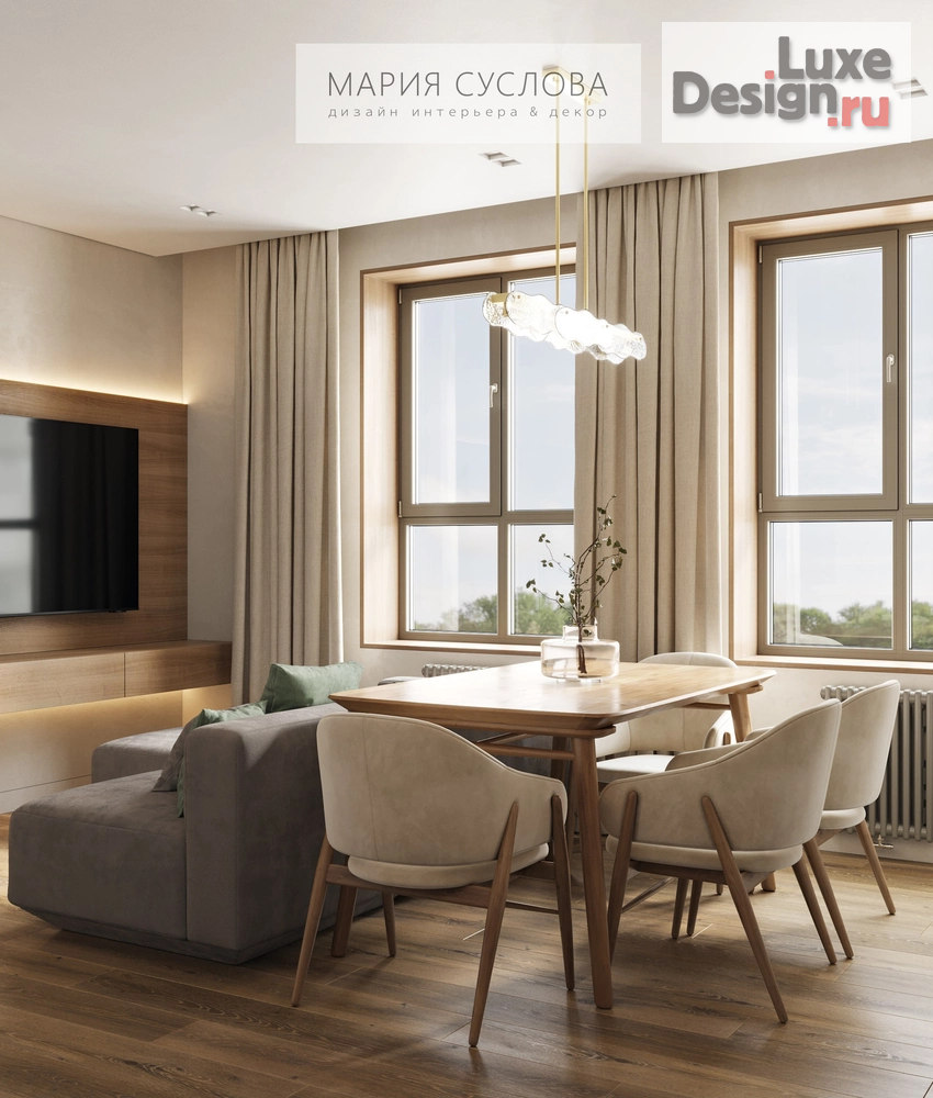 Дизайн интерьера трехкомнатной квартиры "Дизайн квартиры в современном стиле" (фото 1)