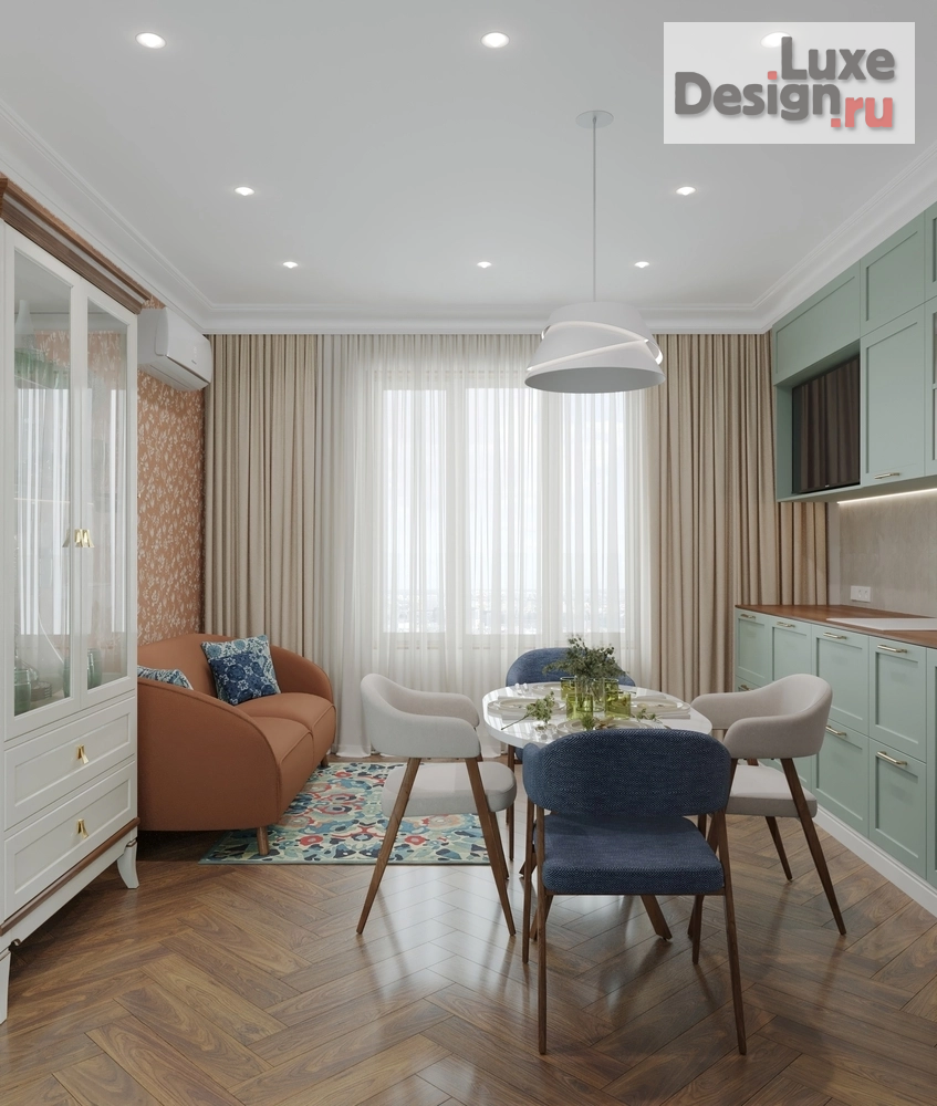 Дизайн интерьера квартиры "Классика советского кино в современном интерьере " (фото 3)