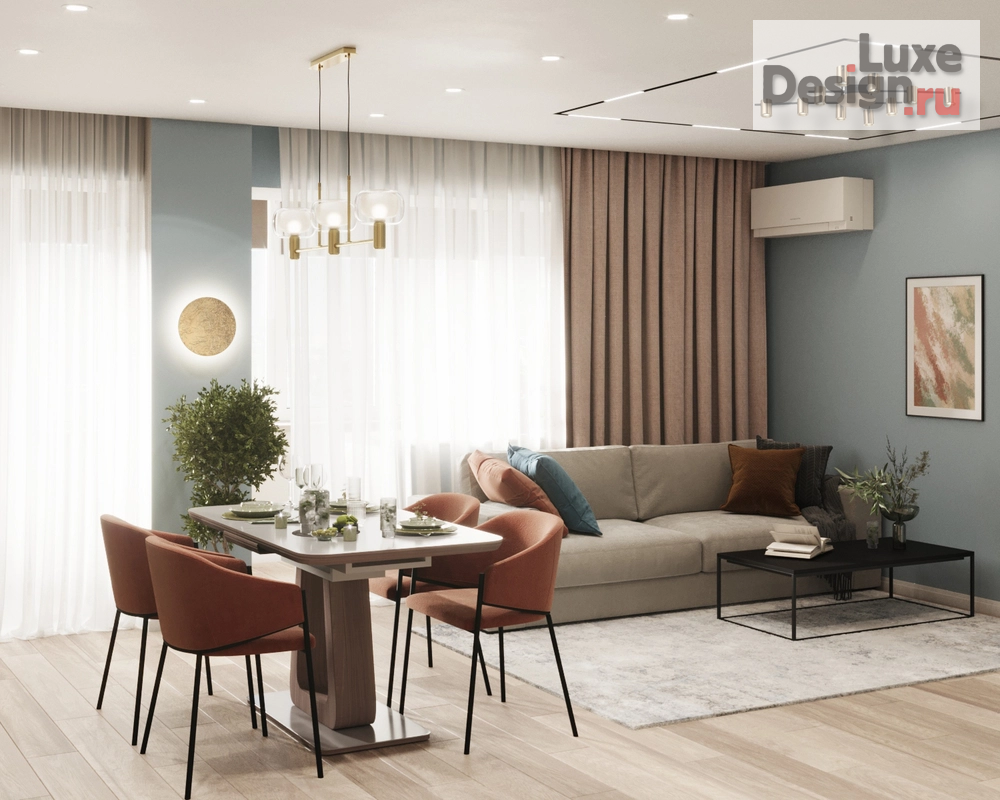 Дизайн интерьера квартиры "Квартира в современном стиле для семьи из 4-х человек" (фото 2)