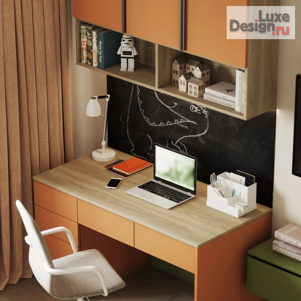 Дизайн интерьера детской "Яркая детская для первоклашки" (фото 4)