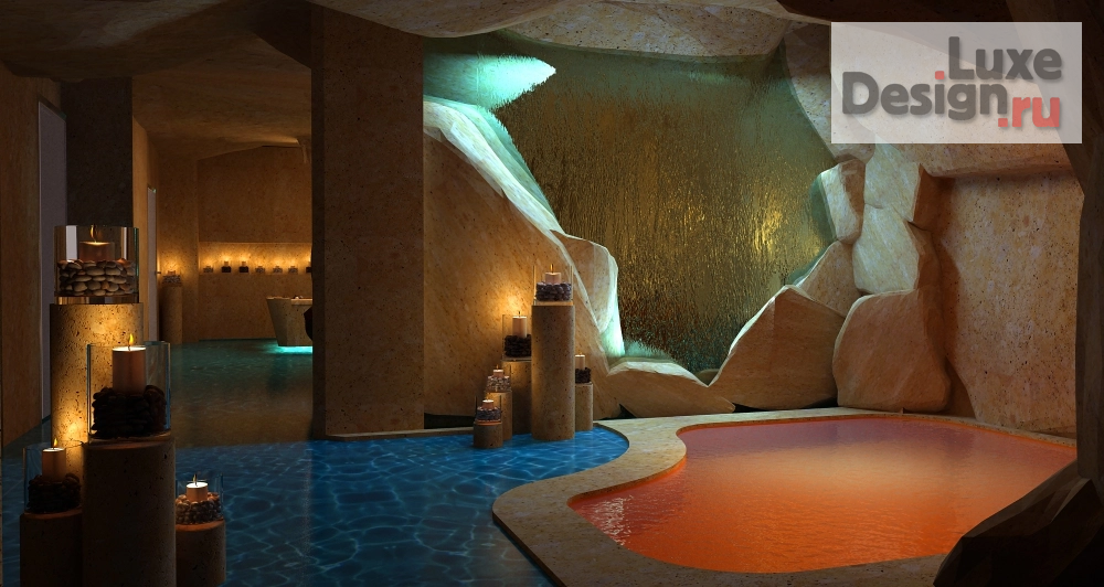 Дизайн интерьера сауны "Дизайн проект сауны "каноэ в пещере"" (фото 2)