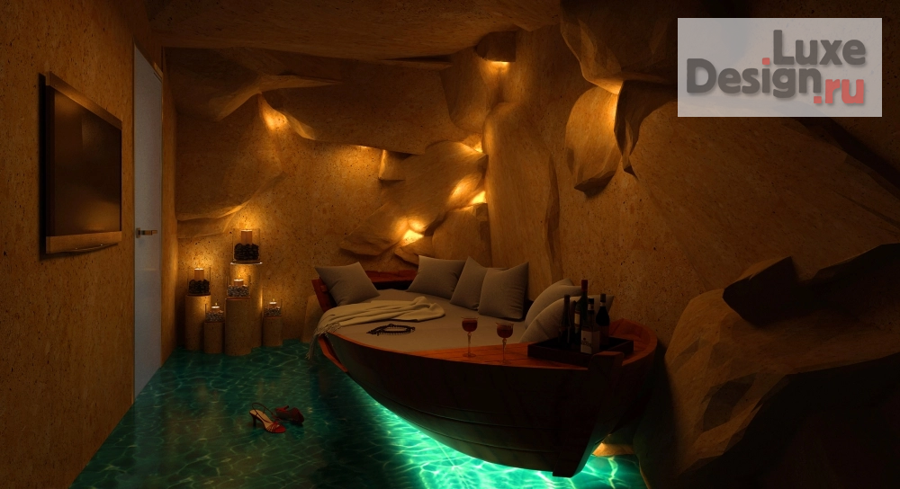 Дизайн интерьера сауны "Дизайн проект сауны "каноэ в пещере"" (фото 4)