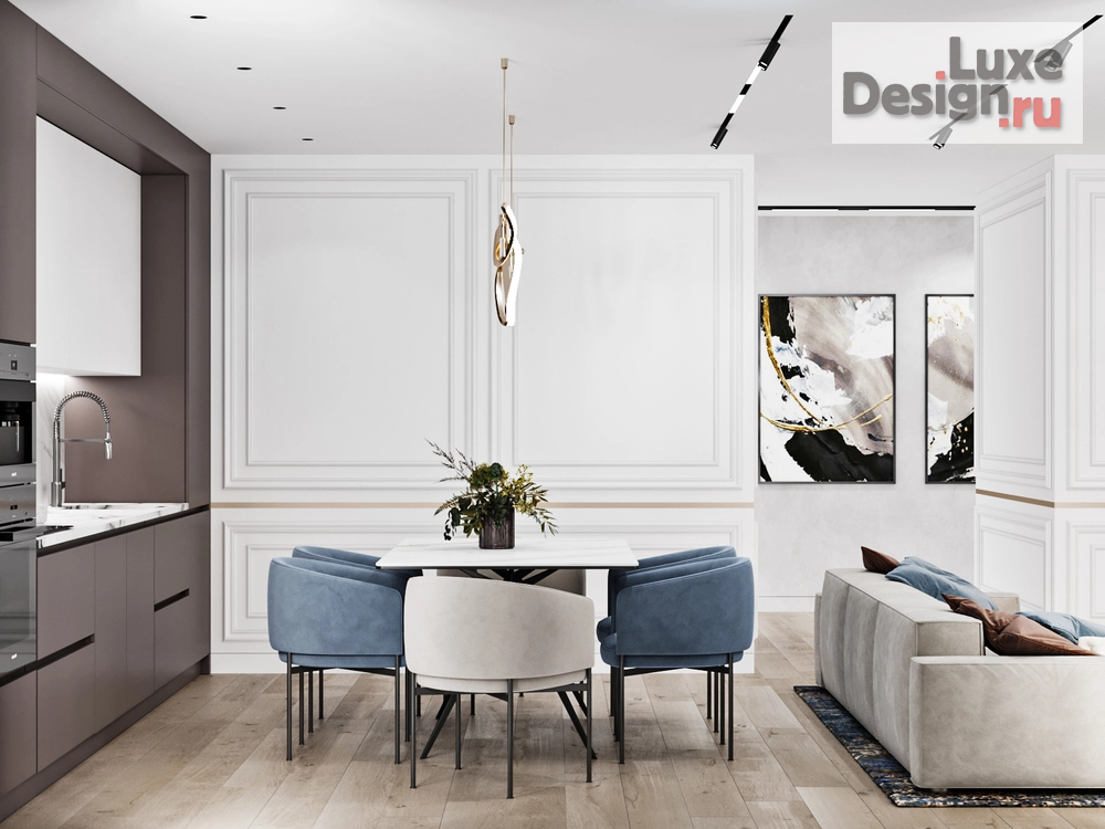 Дизайн интерьера трехкомнатной квартиры "Дизайн интерьера трехкомнатной квартиры "Дизайн квартиры ЖК На Троицкой"" (фото 3)