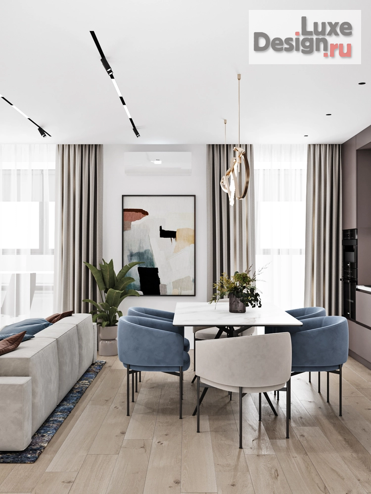 Дизайн интерьера трехкомнатной квартиры "Дизайн интерьера трехкомнатной квартиры "Дизайн квартиры ЖК На Троицкой"" (фото 7)