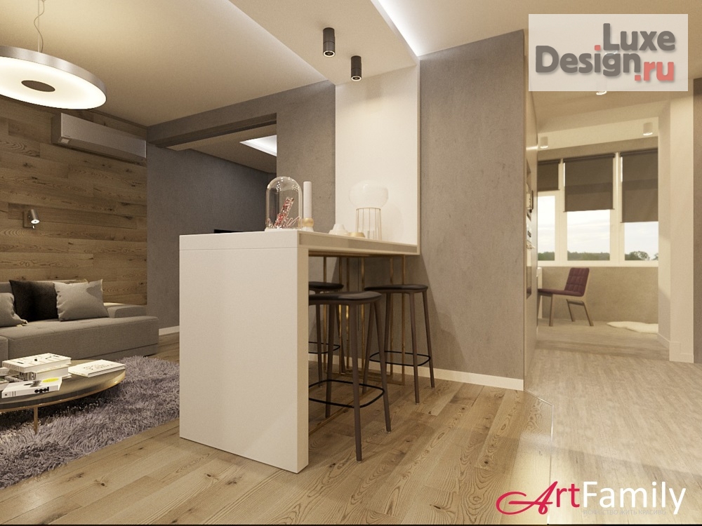 Дизайн интерьера двухкомнатной квартиры "Проект квартиры 46,7 кв.м." (фото 4)