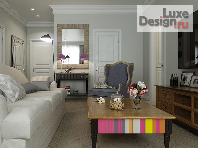 Дизайн интерьера трехкомнатной квартиры "Дизайн интерьера на Полевой 78 кв.м." (фото 1)