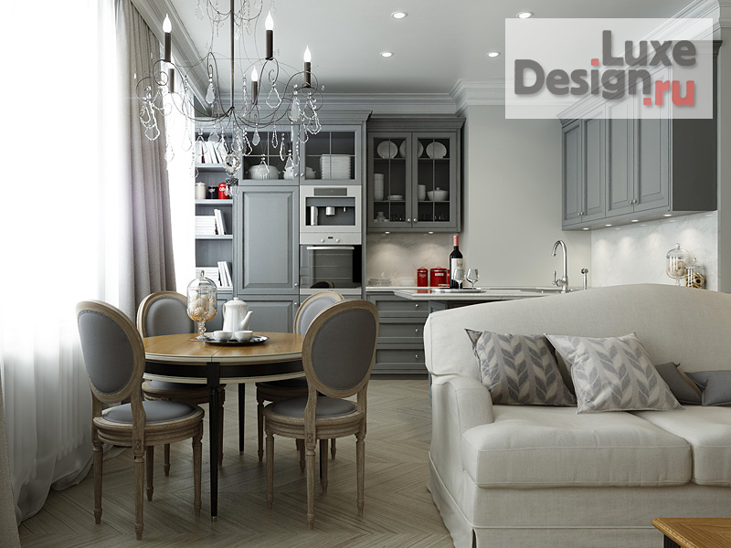 Дизайн интерьера трехкомнатной квартиры "Дизайн интерьера на Полевой 78 кв.м." (фото 9)