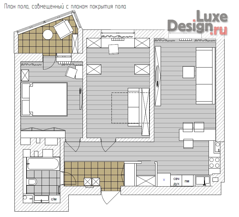 Дизайн интерьера двухкомнатной квартиры "ЖК Трансгруз" (фото 8)