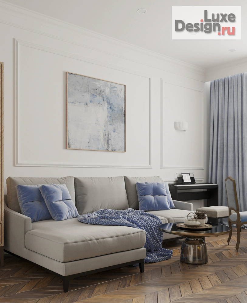 Дизайн интерьера двухкомнатной квартиры "Сталинка в современной классике" (фото 2)