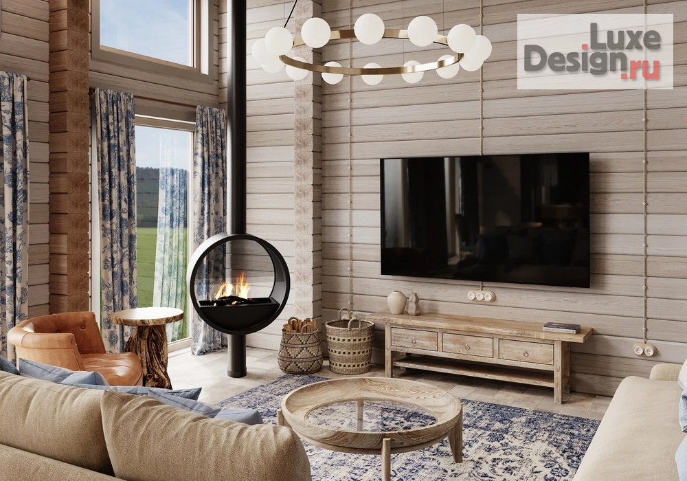 Дизайн интерьера загородного дома "Срубовой дом на Волге" (фото 10)