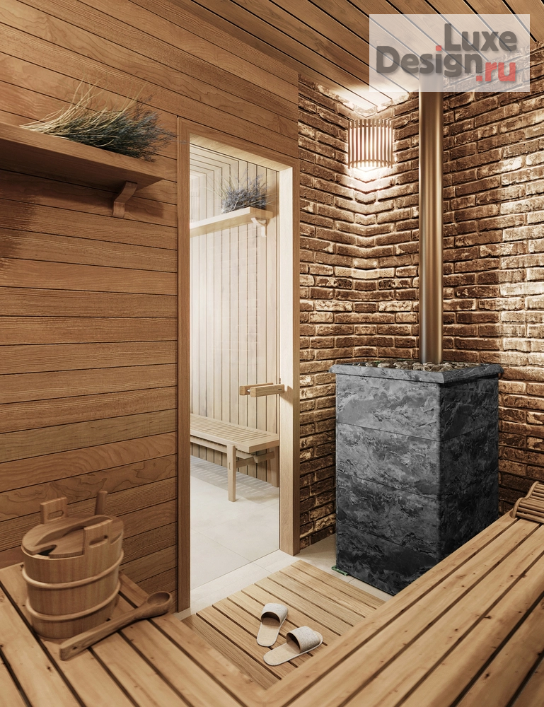 Дизайн интерьера бани "Баня в деревне" (фото 20)