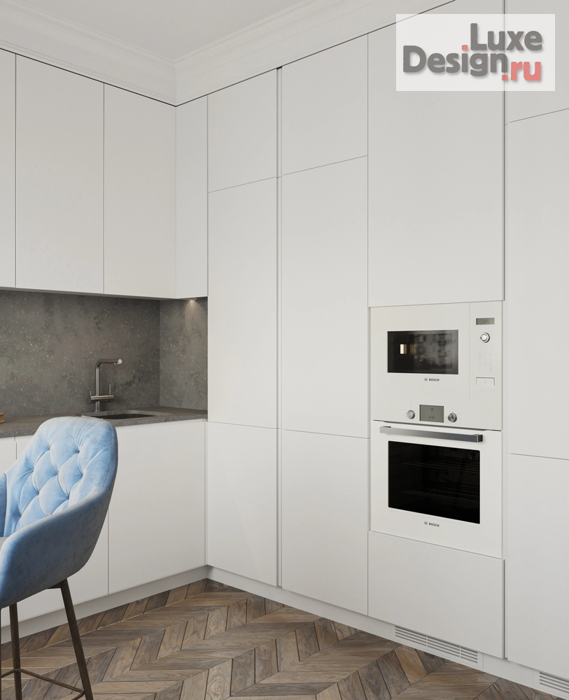 Дизайн интерьера двухкомнатной квартиры "Сталинка в современной классике" (фото 11)