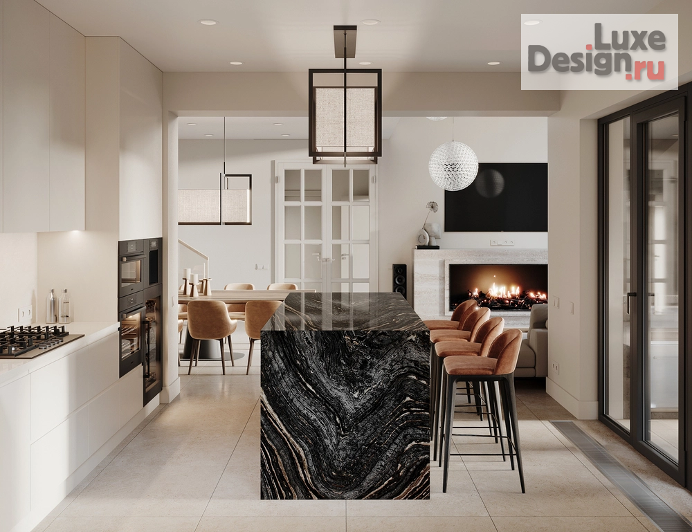 Дизайн интерьера загородного дома "Дом с двухсветной гостиной" (фото 28)