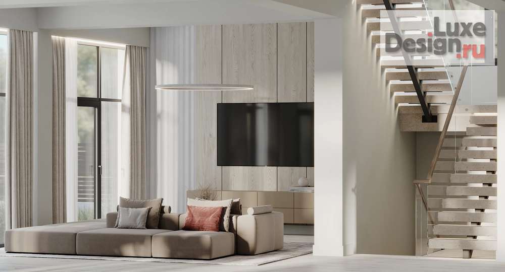 Дизайн интерьера коттеджа "Дом на просеке" (фото 8)