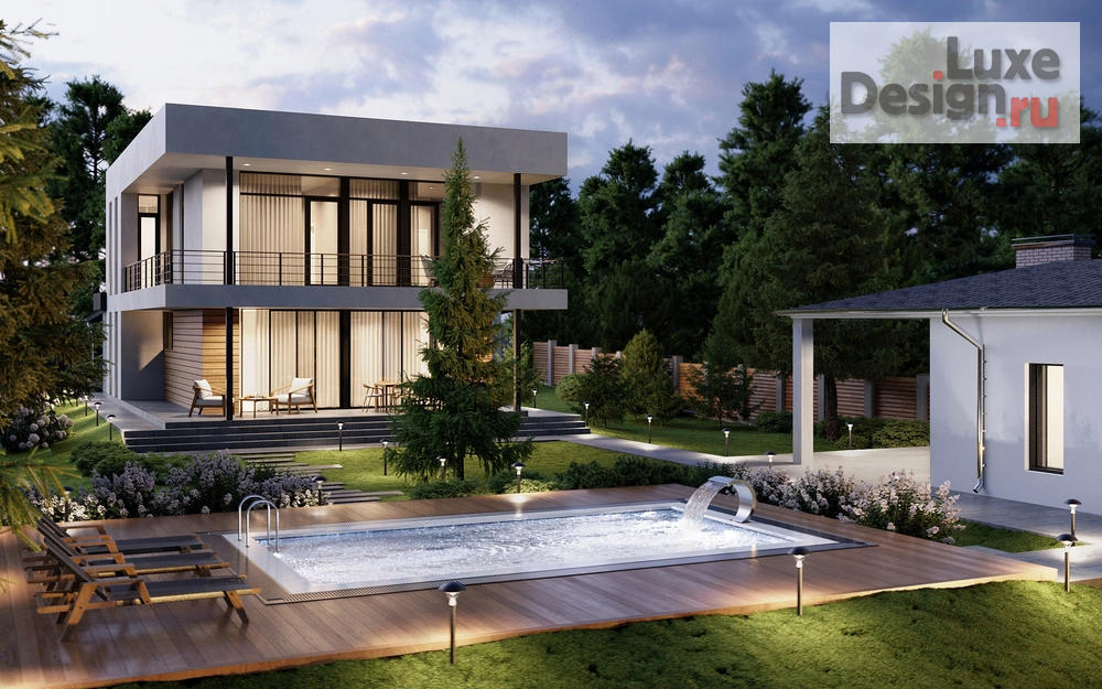 Частная архитектура "Коттедж с панорамной террасой " (фото 4)