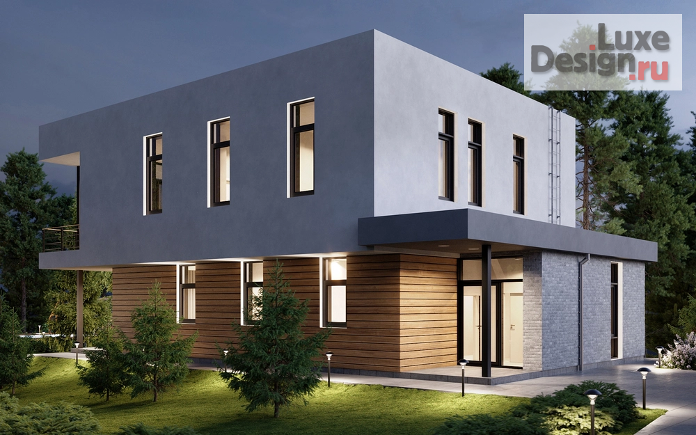 Частная архитектура "Коттедж с панорамной террасой " (фото 5)