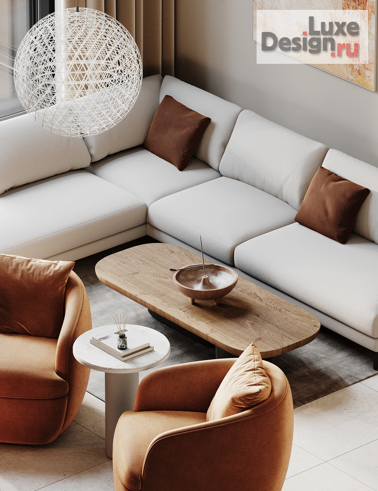 Дизайн интерьера загородного дома "Дом с двухсветной гостиной" (фото 5)