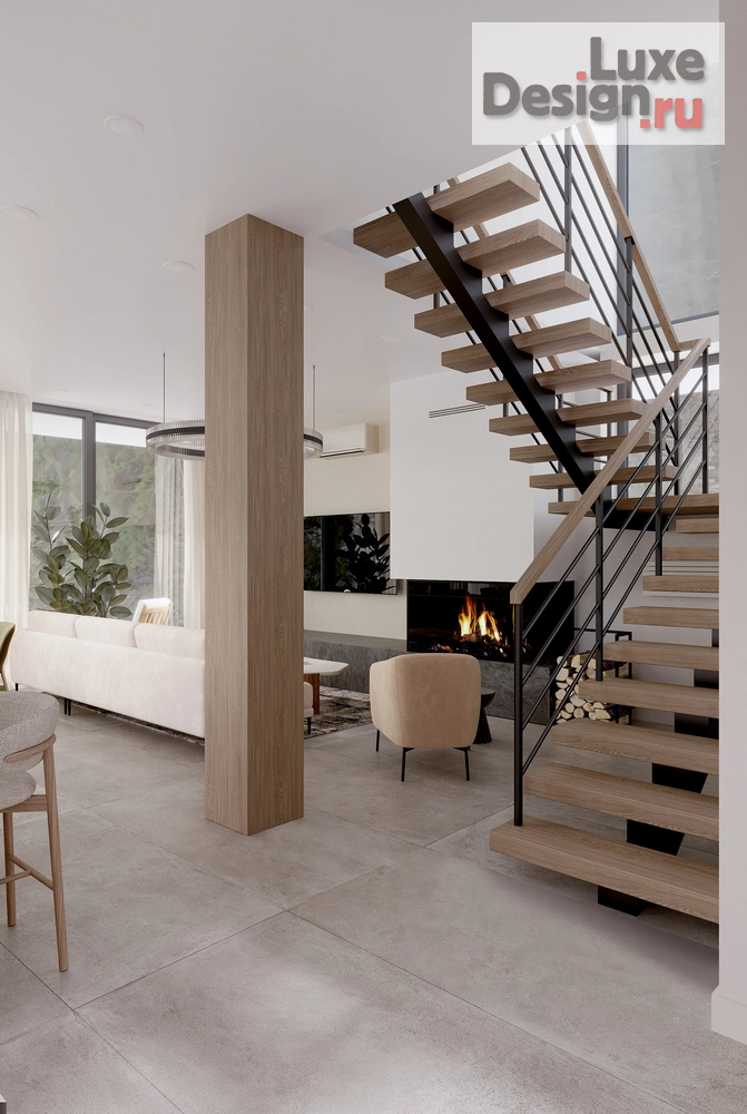 Дизайн интерьера загородного дома "Дом в сосновом лесу" (фото 10)