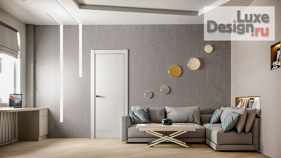 Дизайн интерьера двухкомнатной квартиры "Квартира 2‑к, 80 м2 ЖК Ладья" (фото 10)