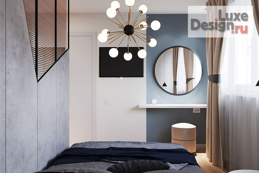 Дизайн интерьера двухкомнатной квартиры "Квартира 2-к, 72 м2, ЖК Фаворит" (фото 2)