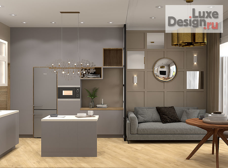 Дизайн интерьера трехкомнатной квартиры "Квартира 3-к, ул. Самарская, 104 м2" (фото 3)