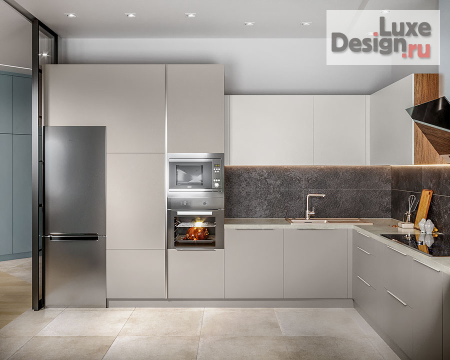 Дизайн интерьера двухкомнатной квартиры "Квартира 2‑к, 80 м2 ЖК Ладья" (фото 6)