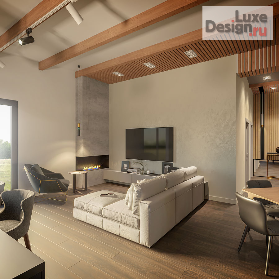 Дизайн интерьера коттеджа "Коттедж 1‑эт, 130 м2, Красноглинский район" (фото 6)