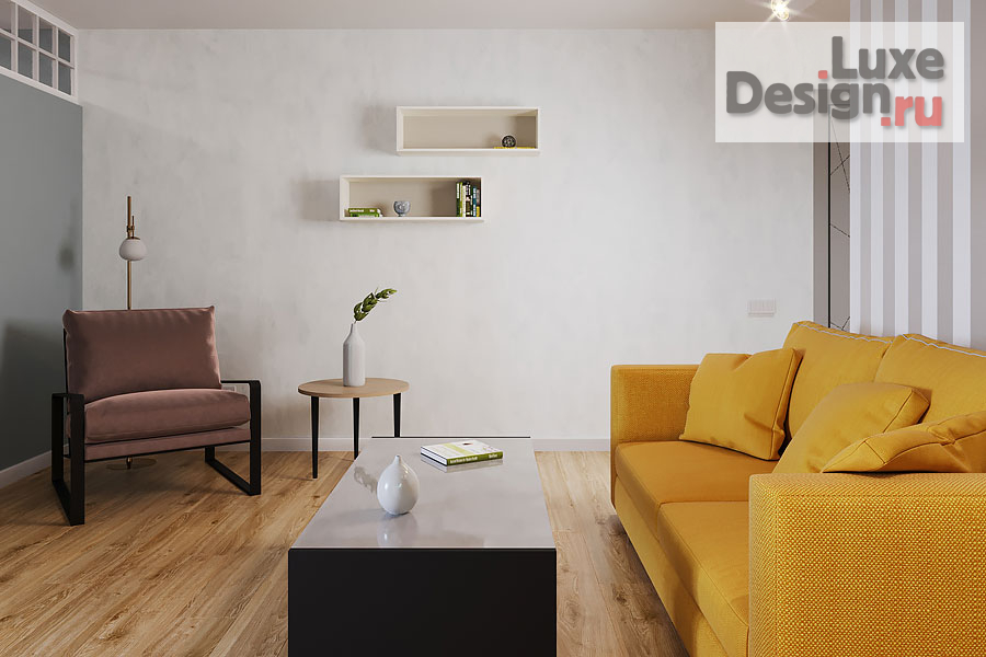 Дизайн интерьера двухкомнатной квартиры "Квартира 2-к, 72 м2, ЖК Фаворит" (фото 9)