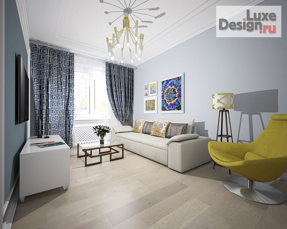 Дизайн интерьера двухкомнатной квартиры "Дизайн проект двухкомнатной квартиры для путешественников" (фото 7)