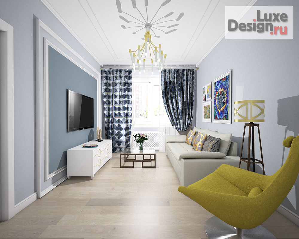 Дизайн интерьера двухкомнатной квартиры "Дизайн проект двухкомнатной квартиры для путешественников" (фото 8)