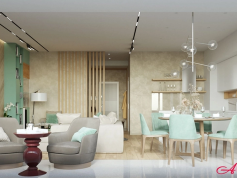 Дизайн интерьера квартир в Самаре "Квартира в Жк "Александрийский двор" площадью 128 м.кв."