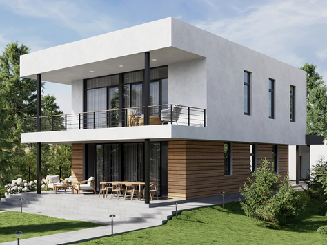 Дизайн интерьера в Самаре "Коттедж с панорамной террасой "