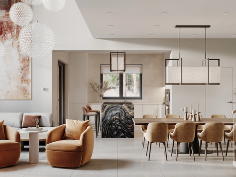 Дизайн интерьера в Самаре "Дом с двухсветной гостиной"