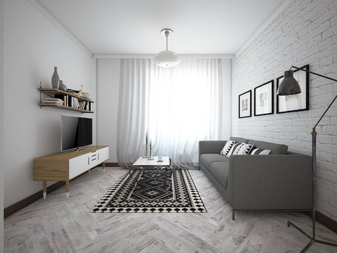 Дизайн интерьера однокомнатной квартиры в Самаре "Дизайн однокомнатной квартиры в скандинавском стиле"